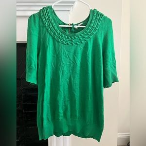 Green moth sweater from Anthropologie